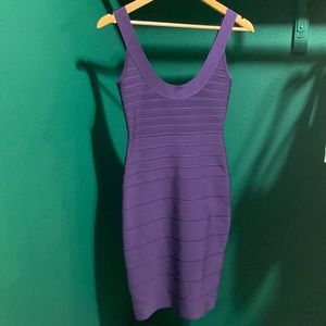 Herve Leger Purple Dress